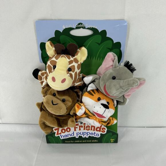 Melissa and Doug Zoo Friends Animal Hand Puppets set new Gift pretend play New - Picture 1 of 10
